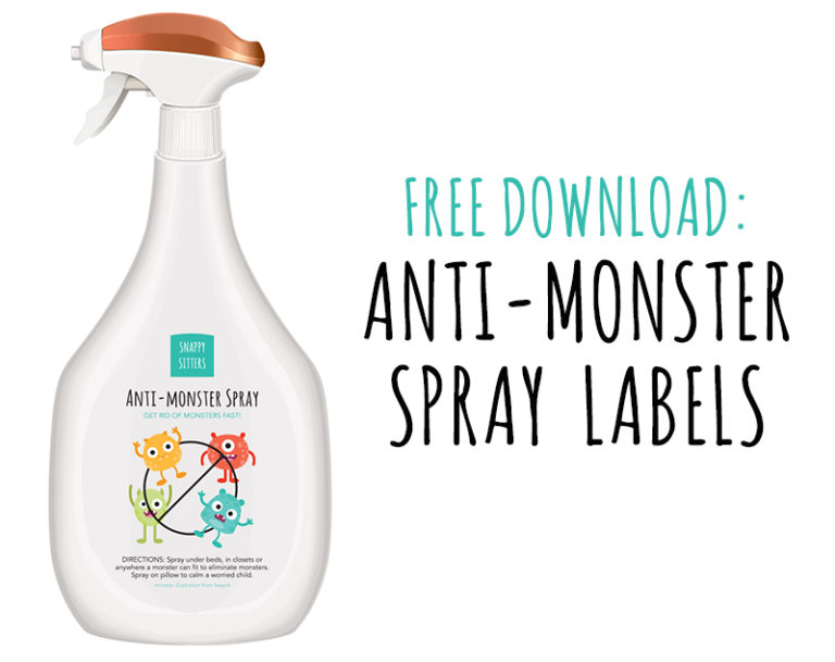 Anti Monster Spray Etikett
